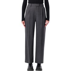 LOW CLASSIC Women's High-Waisted Pleated Tailored Trousers Women MELANGE GREY